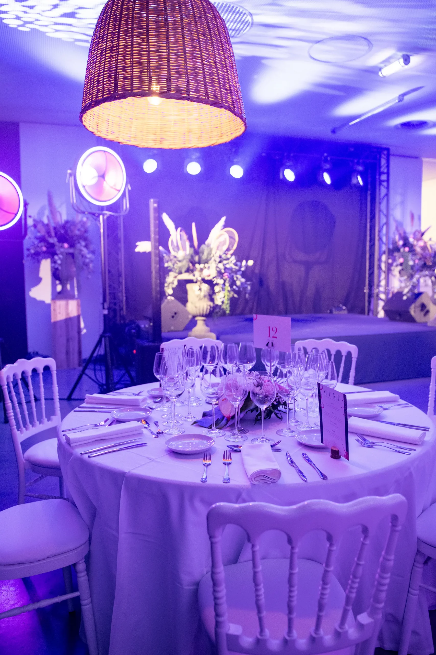 Table d'exception pour un gala lors de l'Open de Tennis.