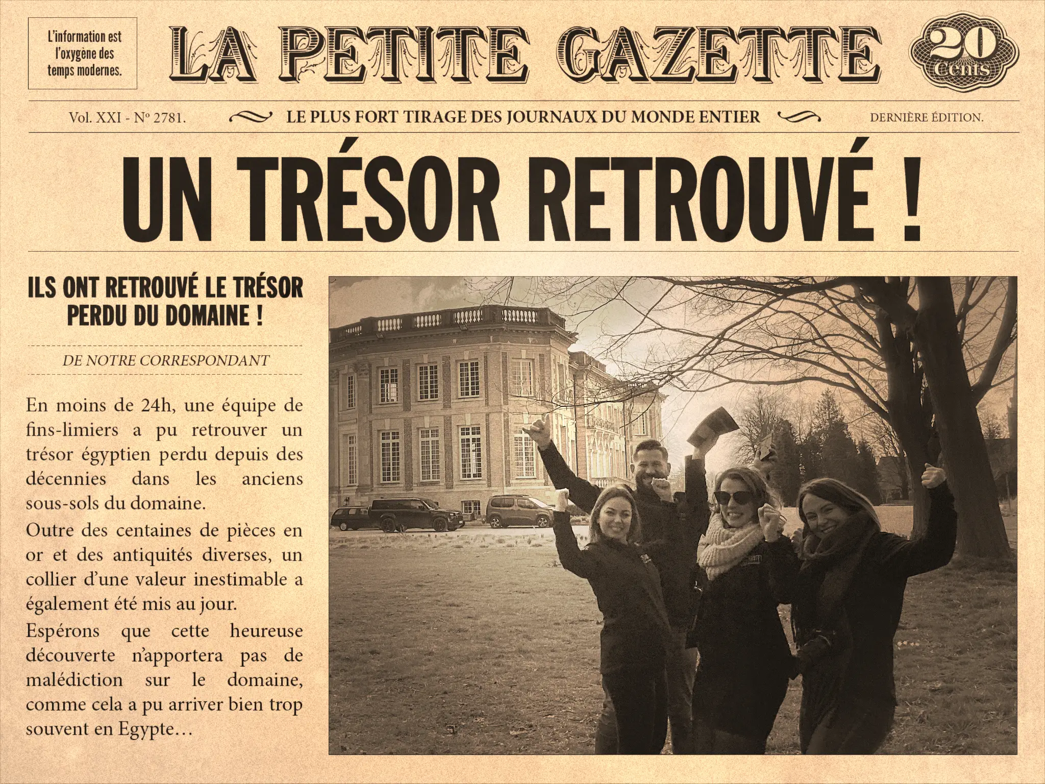 Jeu de piste en Normandie au Château de Belbeuf organisé par le Groupe Silam.