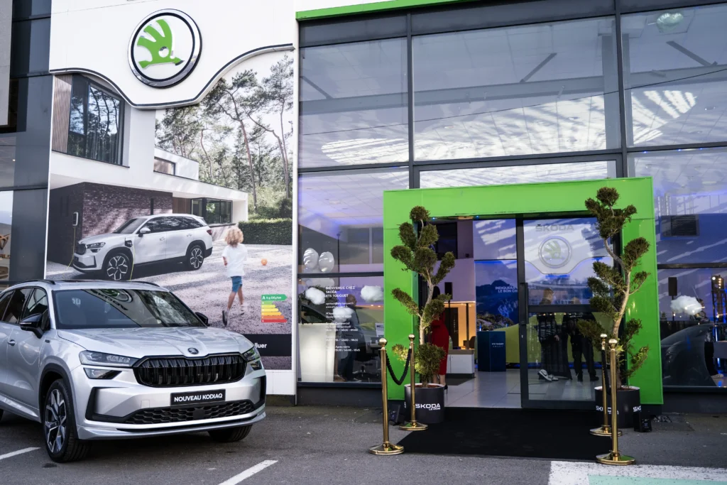 Entrée VIP pour un lancement de véhicule Skoda organisé par le Groupe Silam.