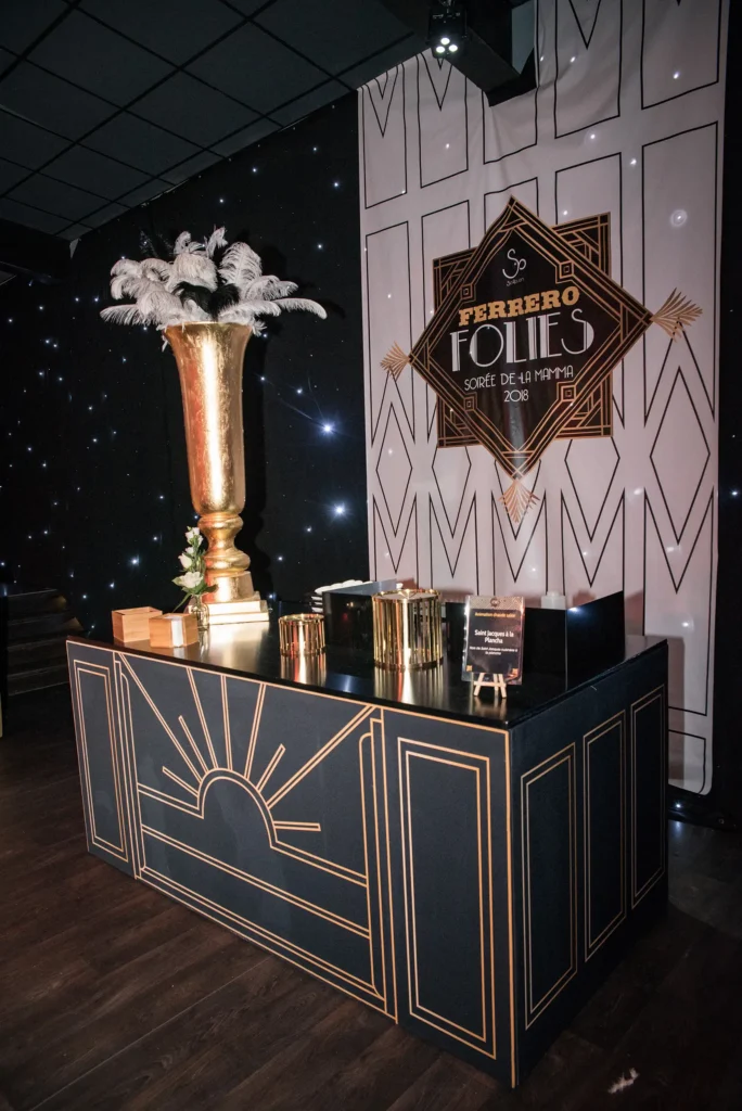 Décors pour une soirée à thème en Normandie Ferrero organisée par le Groupe Silam.