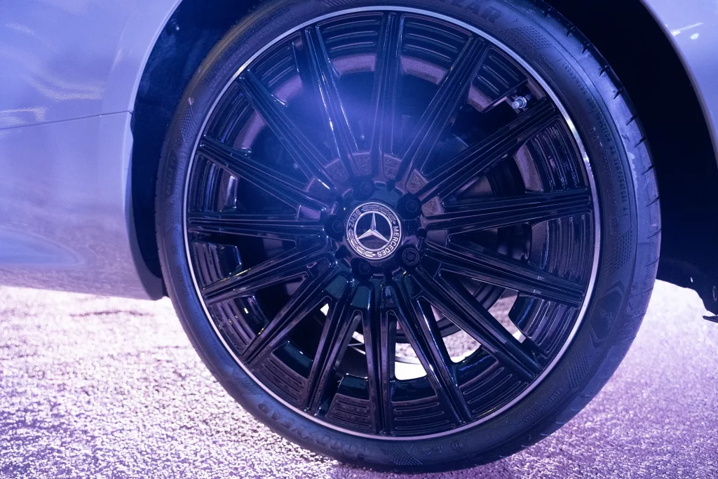 Jante d'une nouvelle Mercedes-Benz pour le lancement ou reveal d'un nouveau véhicule organisé par le Groupe Silam en Normandie.