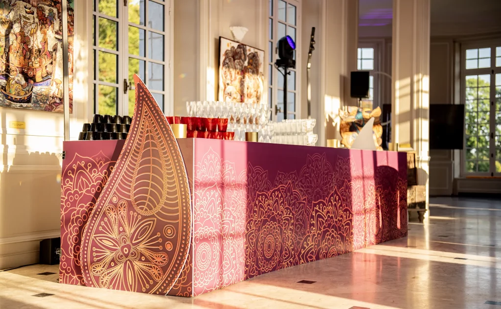 Buffet pour l'inauguration du château de Belbeuf organisée par le Groupe Silam.