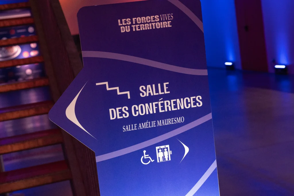 Signalétique du Kindarena réalisée par le Groupe Silam.