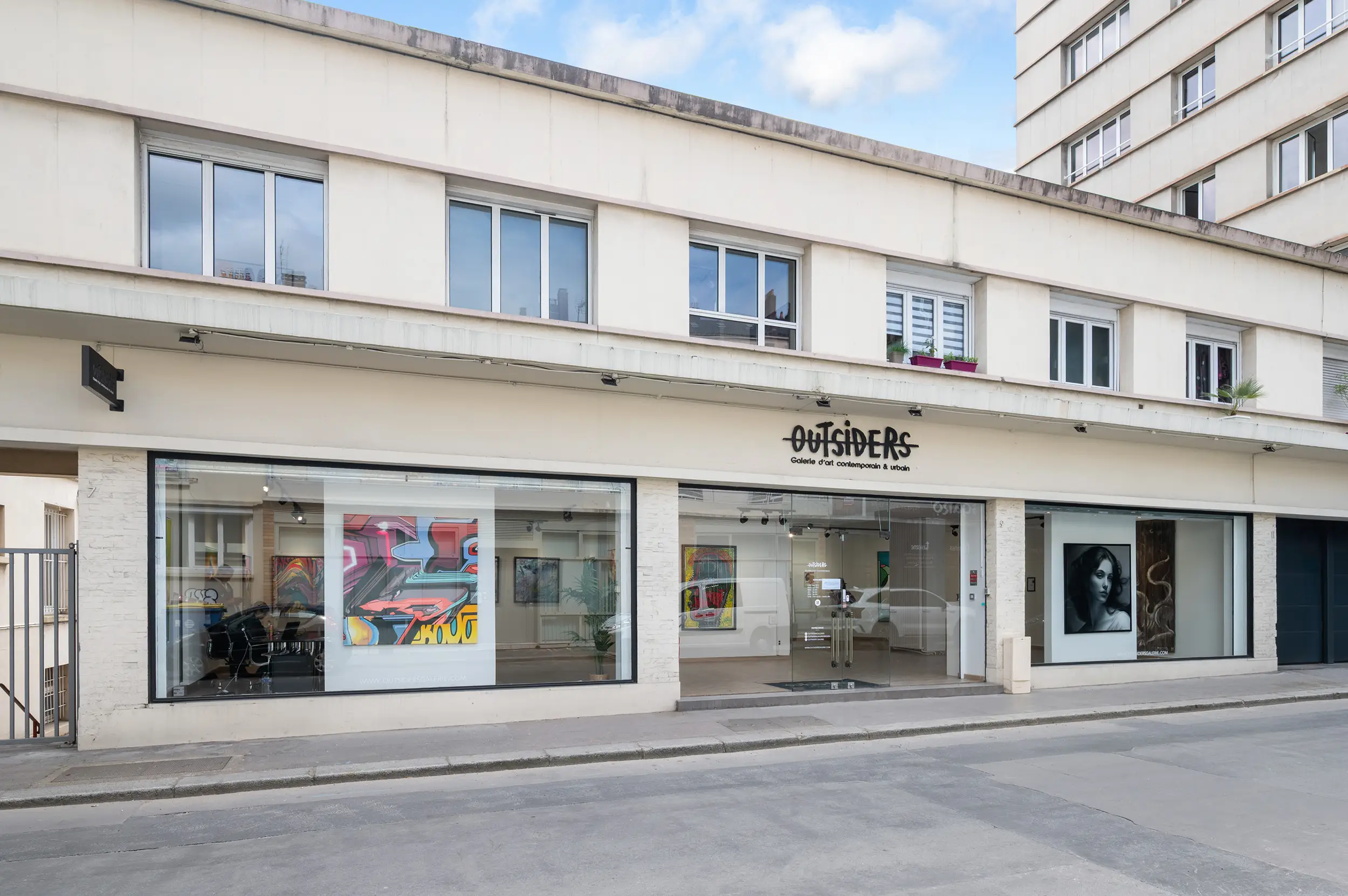 Façade de la galerie outsiders à Rouen, lieu partenaire du Groupe Silam.