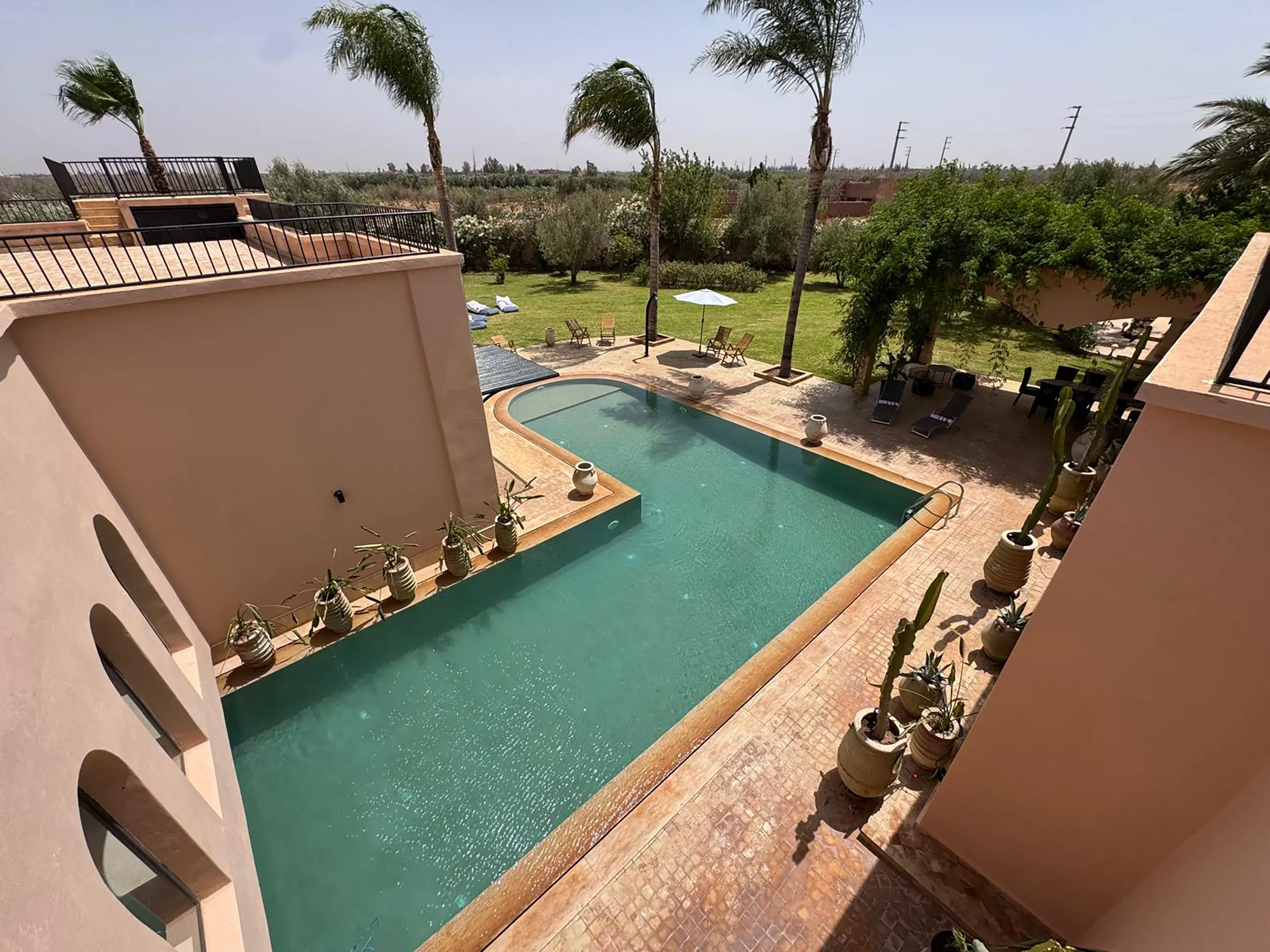 Piscine de la villa Nourr au Maroc, lieu événementiel du Groupe Silam.