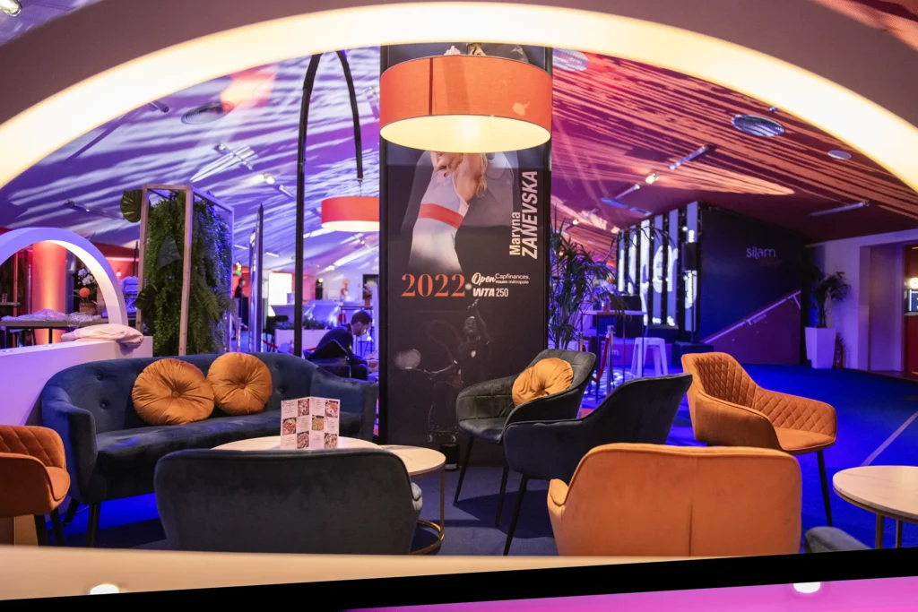 Salon VIP de l'Edition 2026 de l'Open de Tennis de Rouen, en partenariat avec le Groupe Silam.
