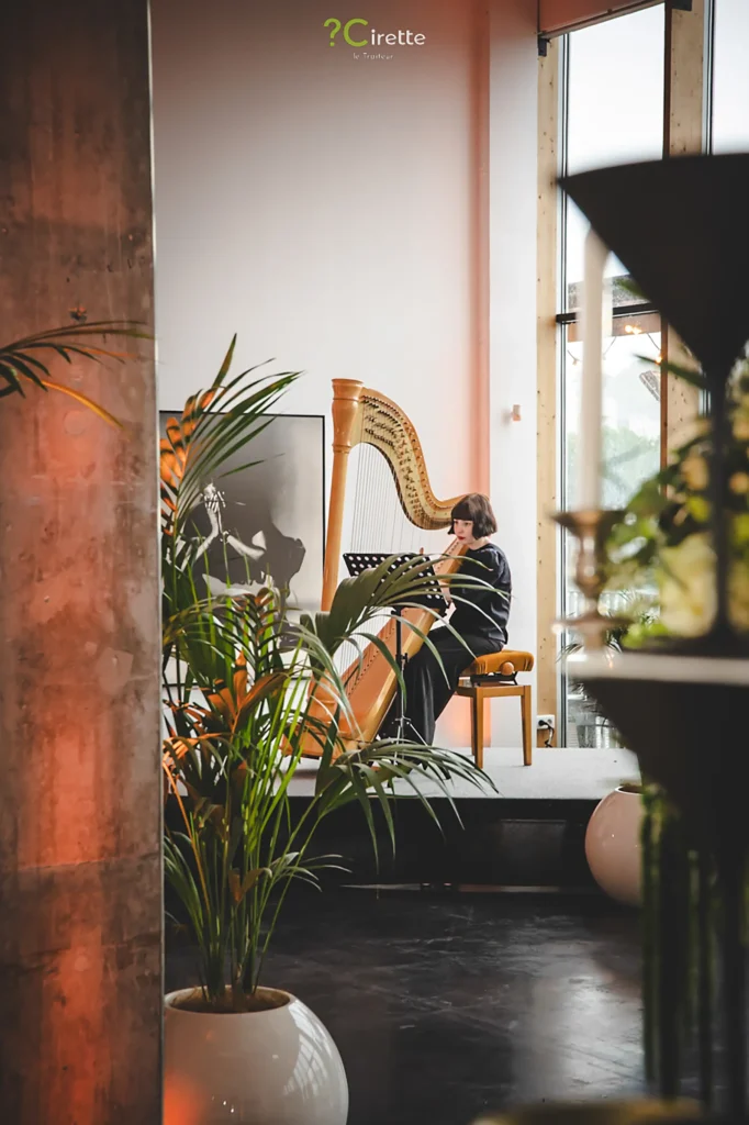 Harpiste dans un centre d'art à Rouen dont le Groupe Silam est Mécène.